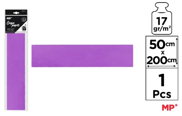 PAPEL CREPE 50 x 200 cm MAUVE