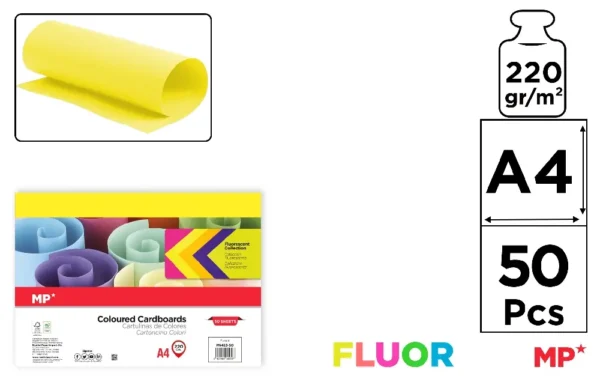 CARTÃO AMARELO FLUORESCENTE A4