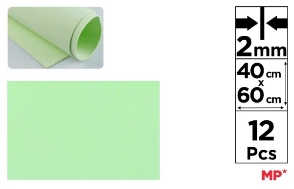 ESPUMA DE EVA 40 x 60 cm VERDE PASTEL