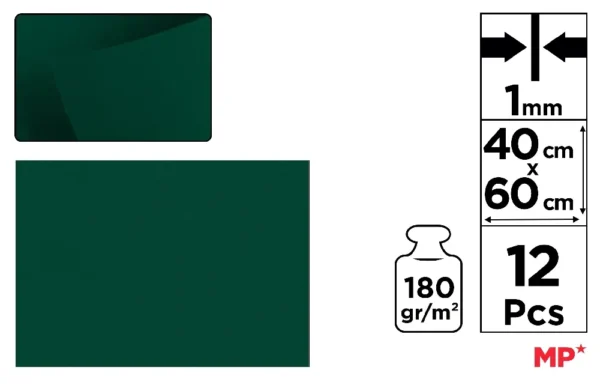 FELTRO 40 x 60 cm COR VERDE ESCURO