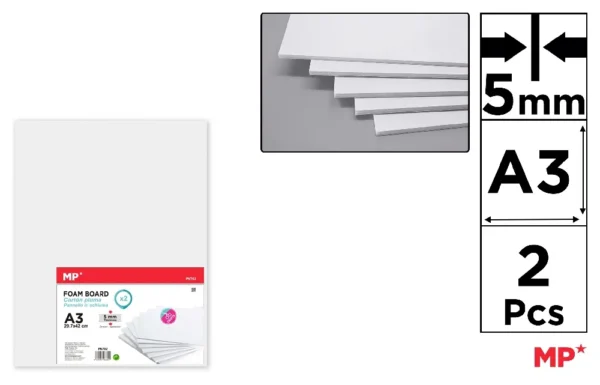 FOAMBOARD A3 BRANCO 5 mm 2 unid.