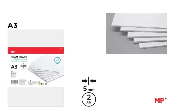FOAMBOARD A3 BRANCO 5 mm 2 unid.