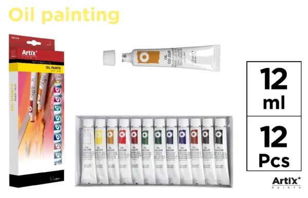 PINTURA A ÓLEO 12 TUBOS