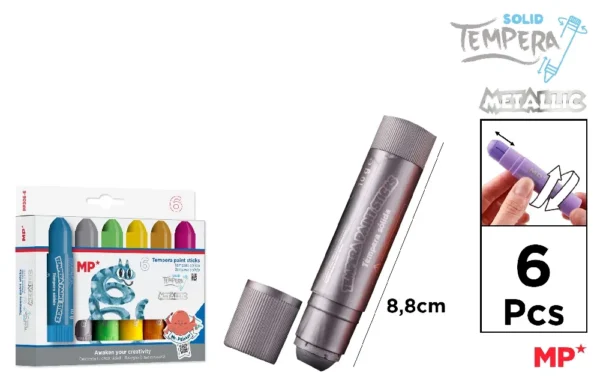 TÉMPERA METÁLICA SÓLIDA 6 Unid.