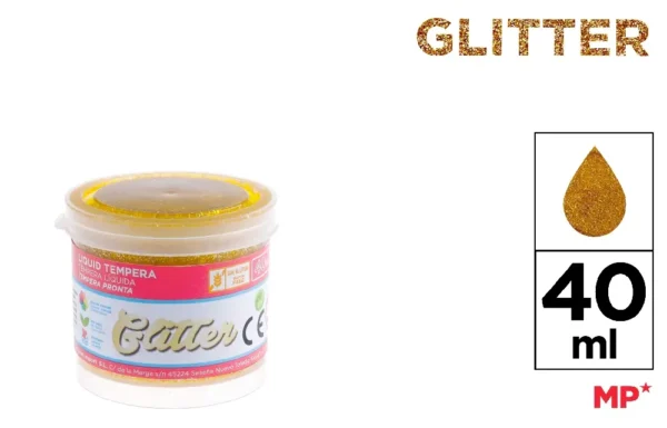 GOLD GLITTER TÉMPERA 40 ml
