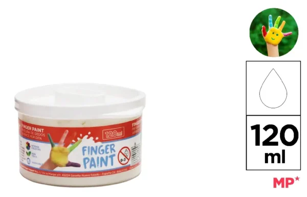 TINTA PARA OS DEDOS 120 ml BRANCO