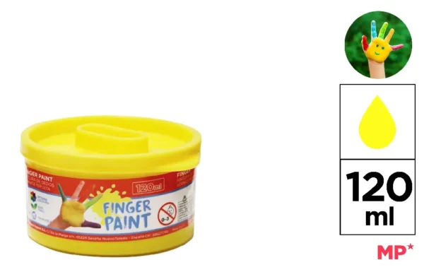 TINTA PARA OS DEDOS 120 ml AMARELO