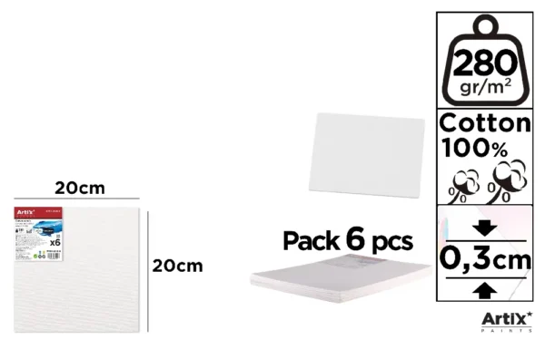 PLACA DE TELA 20 x 20 x 0.3 cm 280 g/m²