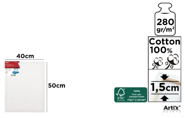 TELA 40 x 50 x 1,5 cm 280 g/m²