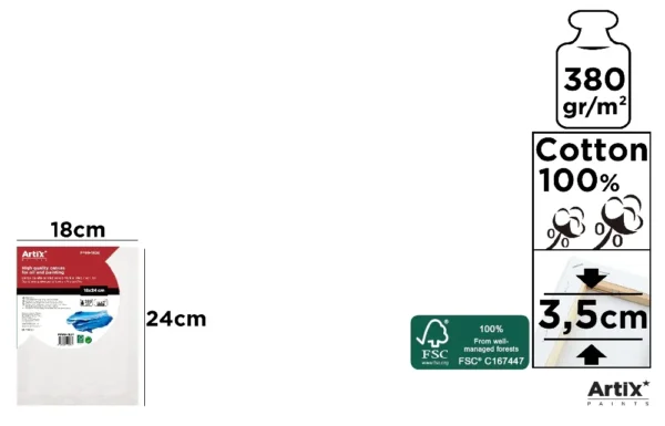 TELA 18 x 24 x 3,5 cm 380 g/m²