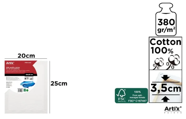 TELA 20 x 25 x 3,5 cm 380 g/m²