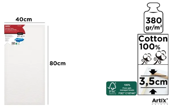 TELA 40 x 80 x 3,5 cm 380 g/m²