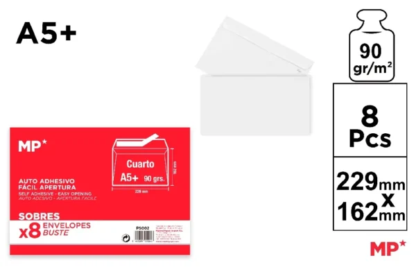 ENVELOPE 162 x 229 mm 8 Unidades