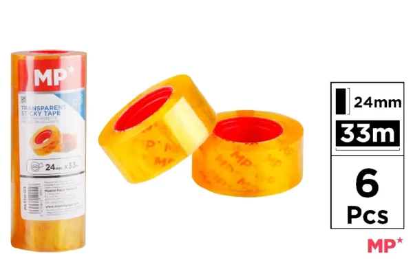FITA ADESIVA TRANSPARENTE 24 mm x 33 m 6