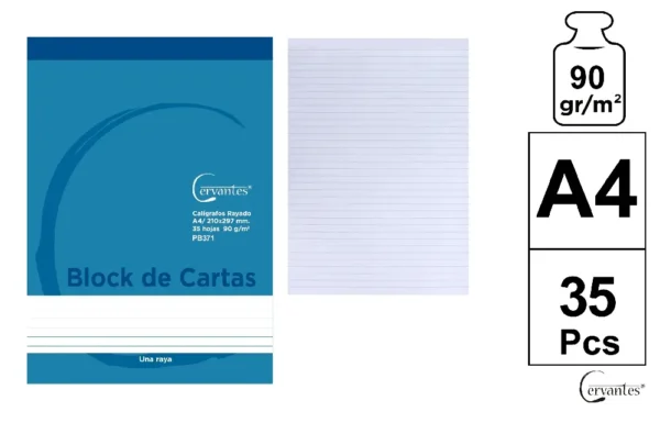BLOCO DE CARTAS REGULADO A4