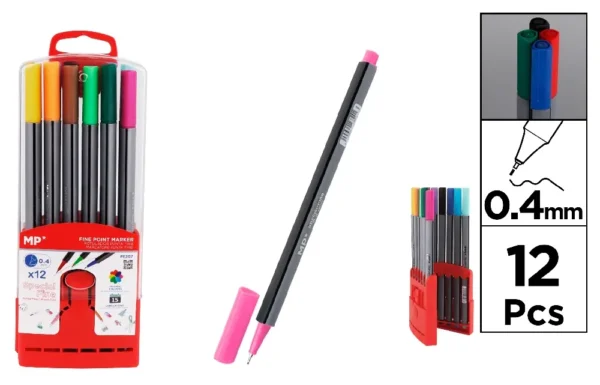 MARCA DE PONTA FINA PACK 12 PCS