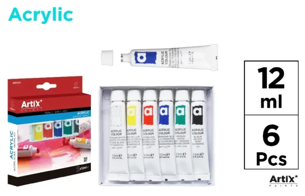TINTA ACRÍLICA 6 TUBOS