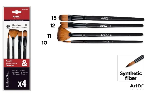 PINCEL SINTÉTICO PROFISSIONAL CURTO 4 Un