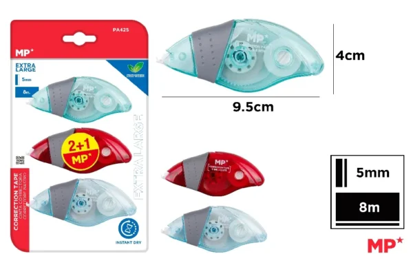 FITA CORRETORA 5 mm x 8 m 3 Unidades