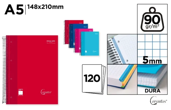CADERNO EXTRADURA A5 120 FOLHAS GRID