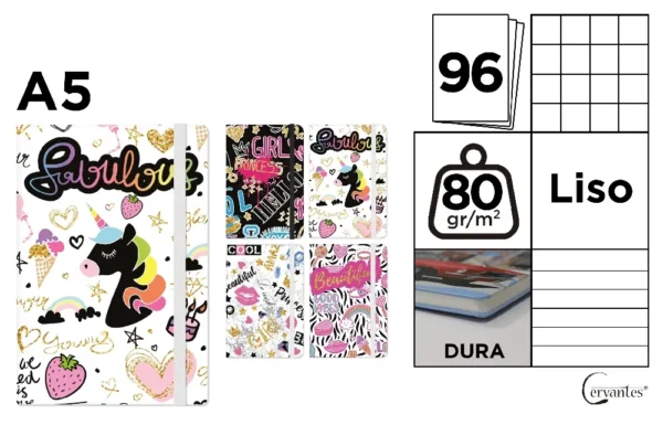 CADERNO CAPA PAUTADA A5 LISO NO INTERIOR
