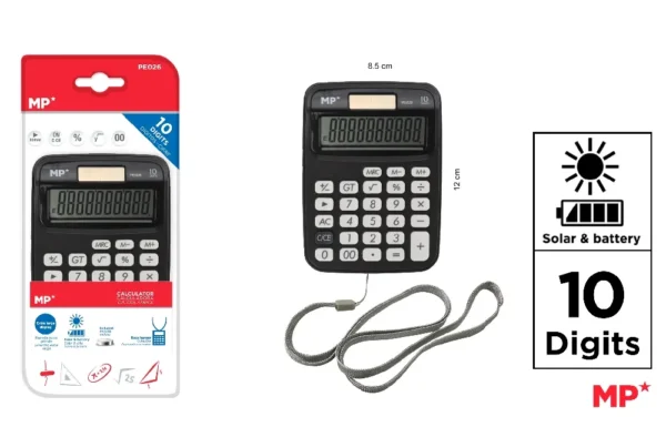 CALCULADORA SOLAR E PILHAS PRETAS