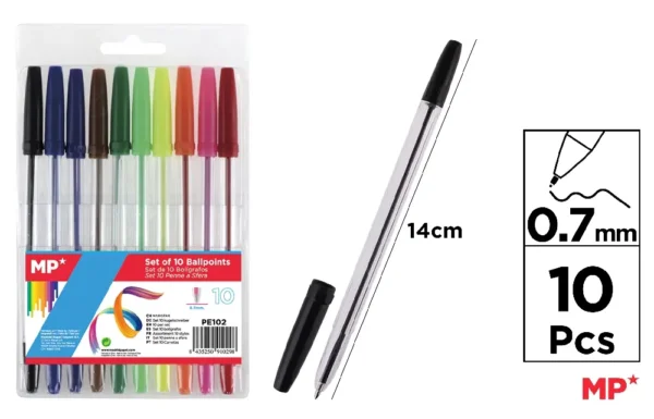 10 CANETAS CORES