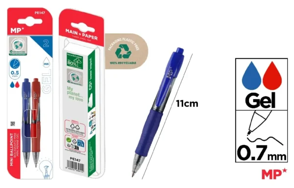 MINI PONTA CANETA GEL 0.7MM 2PCS