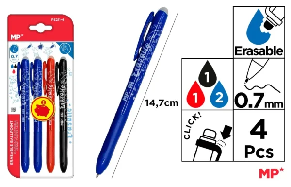 ESFEROGRÁFICA APAGÁVEL CLICK PACK AHORRO
