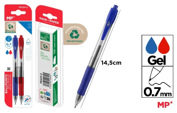 PONTA DA CANETA DE GEL 0,7 mm 2 PCS.