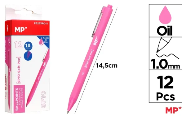 CANETA DE TINTA DE ÓLEO 1,0 mm ROSA