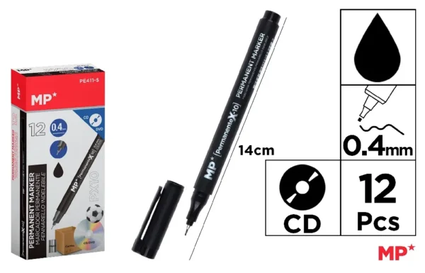 MARCADOR DE CD DE PONTA FINA PRETA