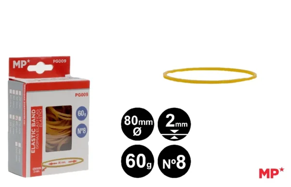 BANDAS ELÁSTICAS 60 g 80 x 2 mm