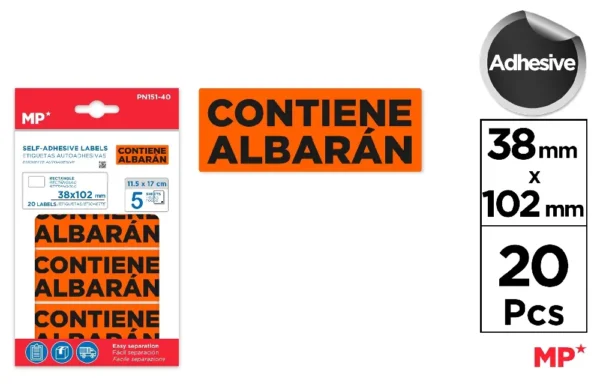ETIQUETAS AUTO-ADESIVAS 5 FOLHAS
