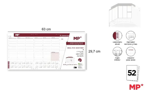 AGENDA SEMANAL DE SECRETÁRIA 63*29,7cm V