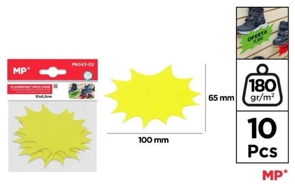 ETIQUETAS DE PREÇOS FLUORESCENTES AMAREL