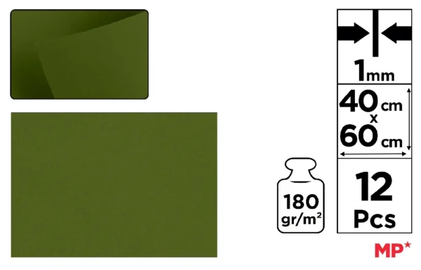FELTRO 40 x 60 cm COR VERDE OLIVA
