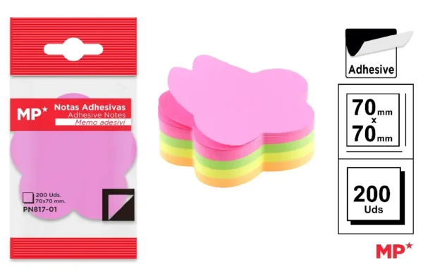 NOTAS ADESIVAS 70 x 70 mm 200 FOLHAS FLO