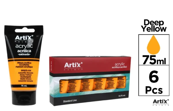 TINTA ACRÍLICA AMARELO ESCURO 75 ml