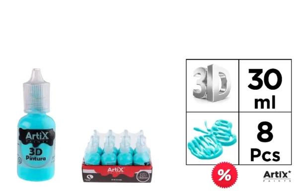 PINTURA DE ARTESANATO 3D TURQUESA
