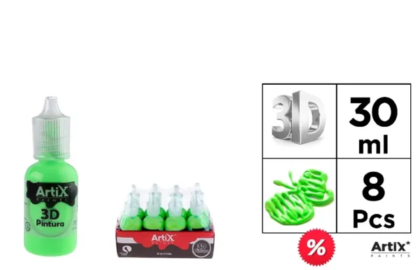 PINTURA 3D ARTESANATO VERDE MAÇÃ