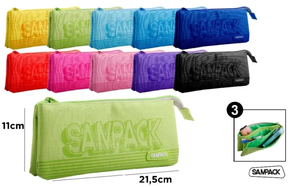 PORTA-LÁPIS COM COMPARTIMENTO INTERIOR