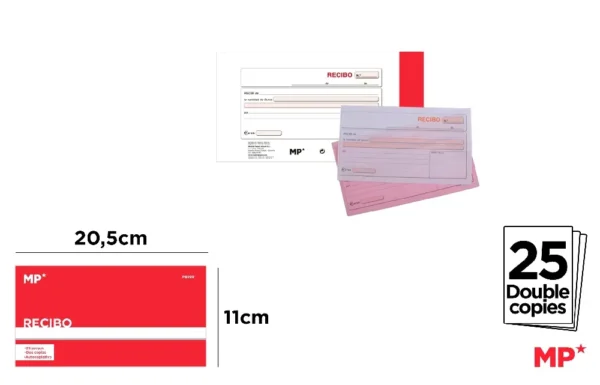TALÃO DE CHEQUES DE RECIBO 110 x 205 mm