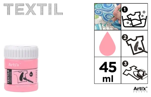 TINTA TÊXTIL ROSA CLARO 45 ml