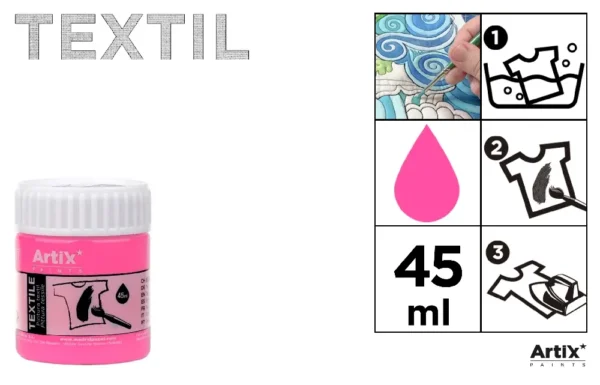 TINTA TÊXTIL ROSA 45 ml