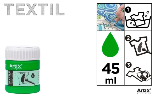 TINTA TÊXTIL VERDE FLORESTA 45 ml