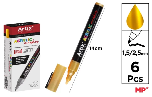 MARCADOR ACRÍLICO DOURADO
