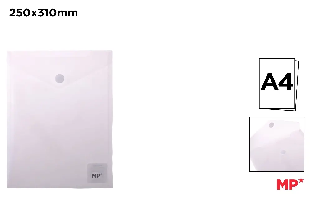 PASTA DE PLÁSTICO VERTICAL A4 TRANSPAREN