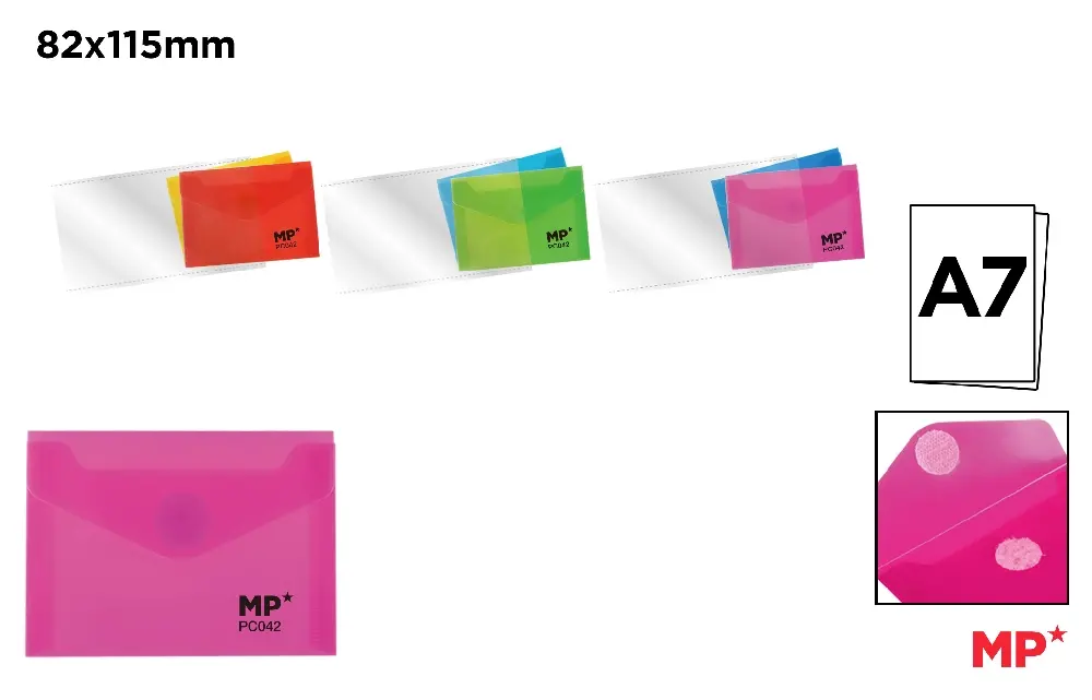 PASTA DE PLÁSTICO FLUORESCENTE A7 HORIZO