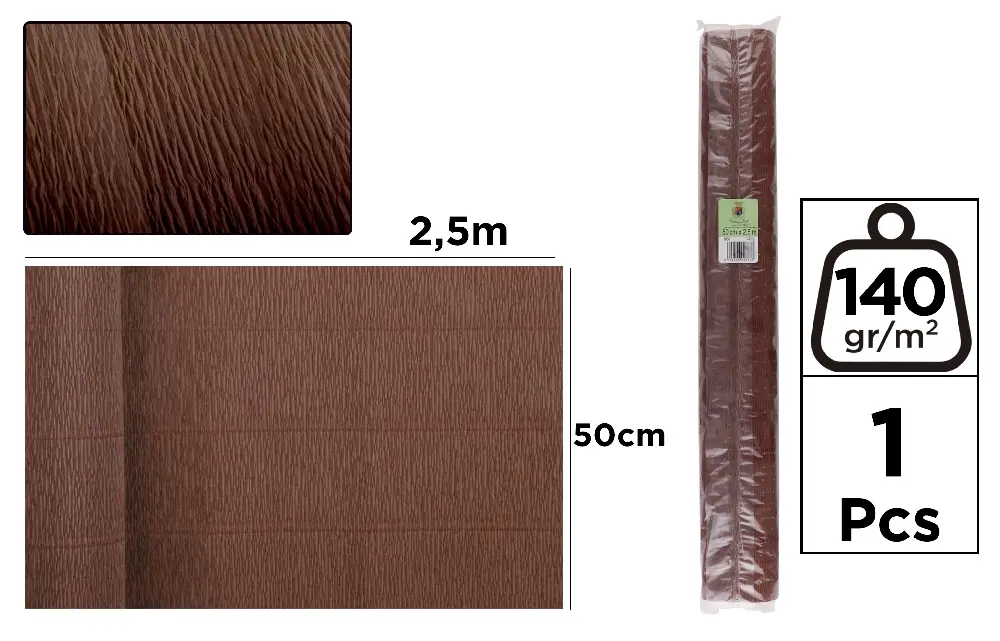 PAPEL CREPE FLORISTA 140 g 50 x 250 cm M